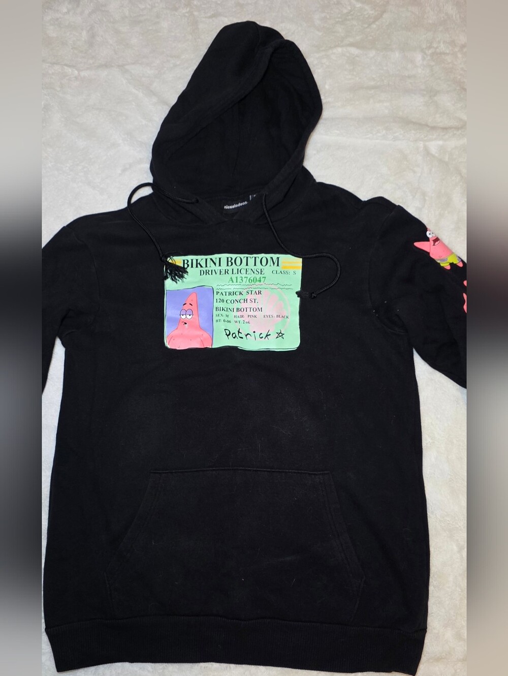 Young Mens Hoodie Patrick size S